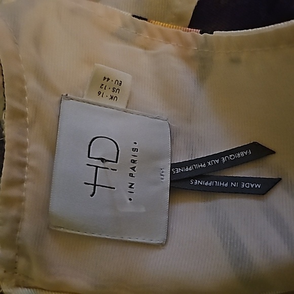 HD in Paris Floral Zip Back Sleeveless Blouse Size 12 White - Picture 3 of 3